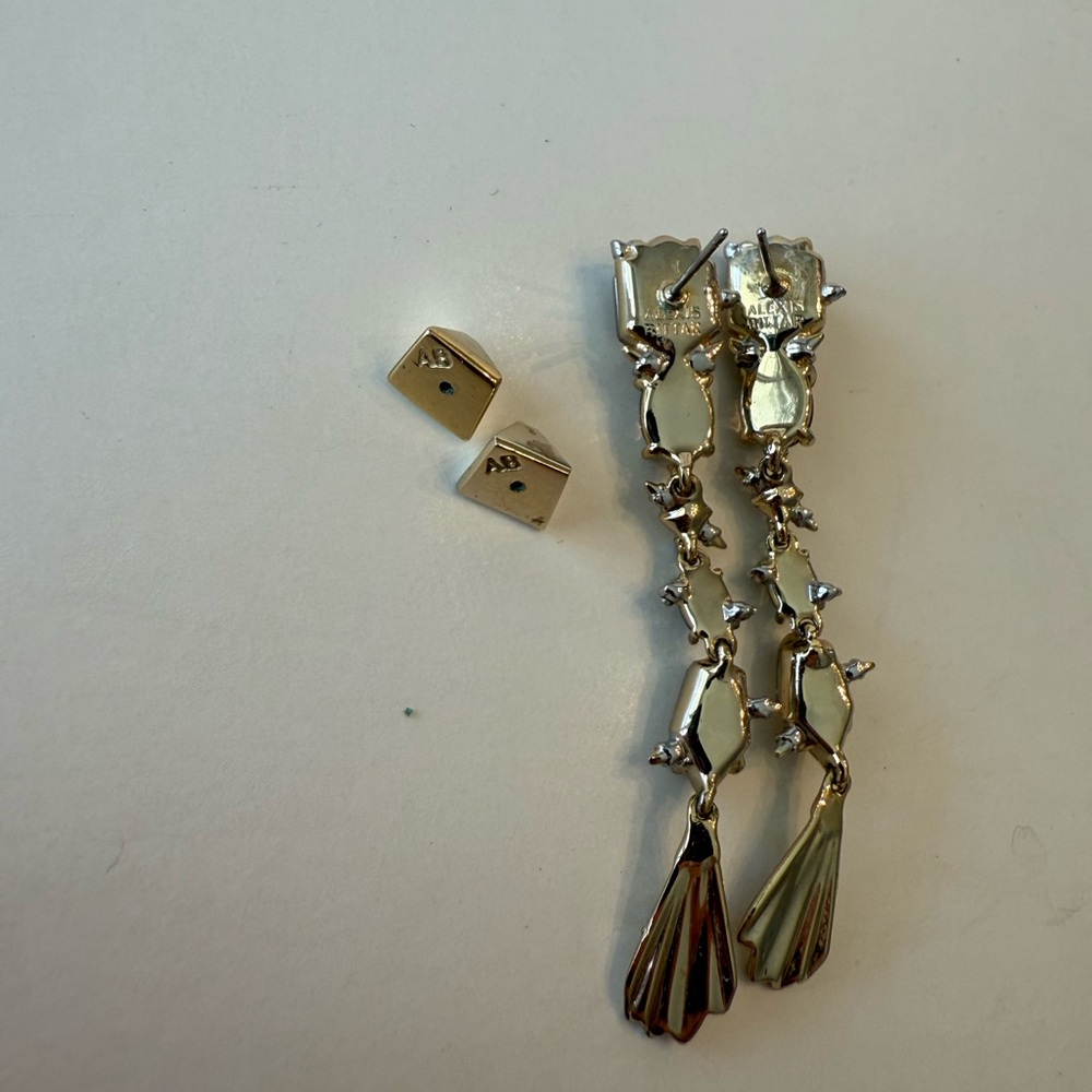 Alexis Bittar Geometric Crystal Drop Earrings - Picture 4 of 7
